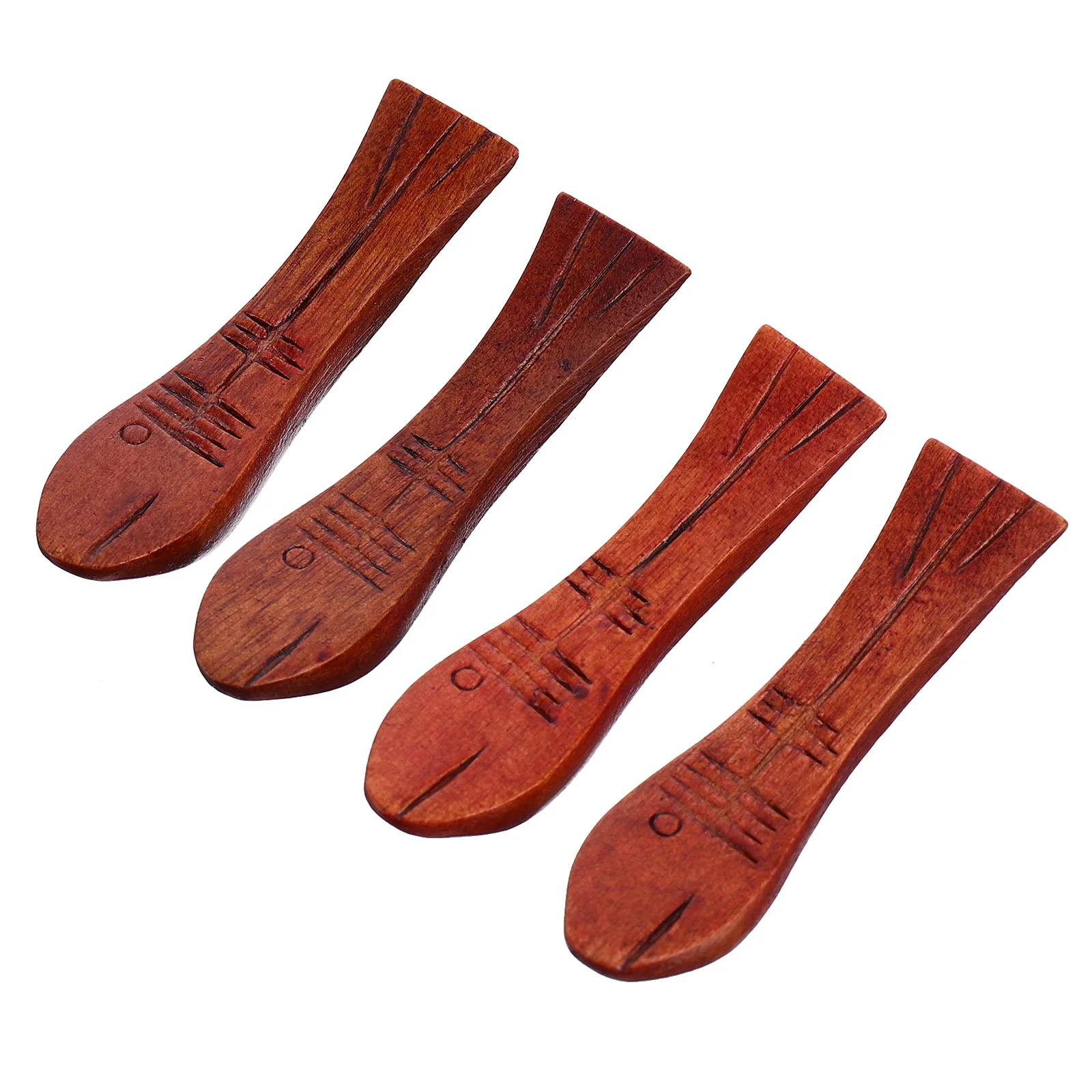 

4pcs Fish Shaped Chopstick Rack Wooden Holder For Home Restaurant Tableware Cutlery Fork Spoon Rest Decorative Kitchen Bar Tool