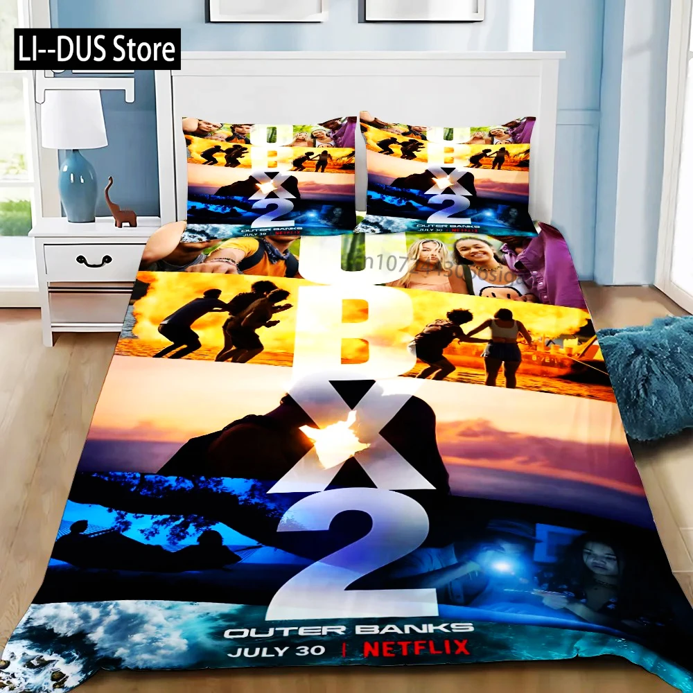 Duvet Cover Pillowcase Bedding Set TV Outer Banks Adult Boy Girl Bedroom Decoration Children Gift Single Double Large Size