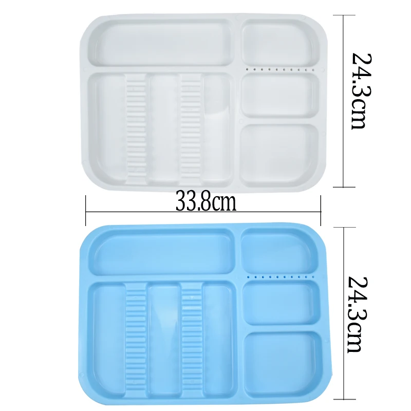 Dental Split Segregated Placed Trays 135 Degree Autoclavable Storage Tweezers Instruments Trays Clinic Lab Equipment