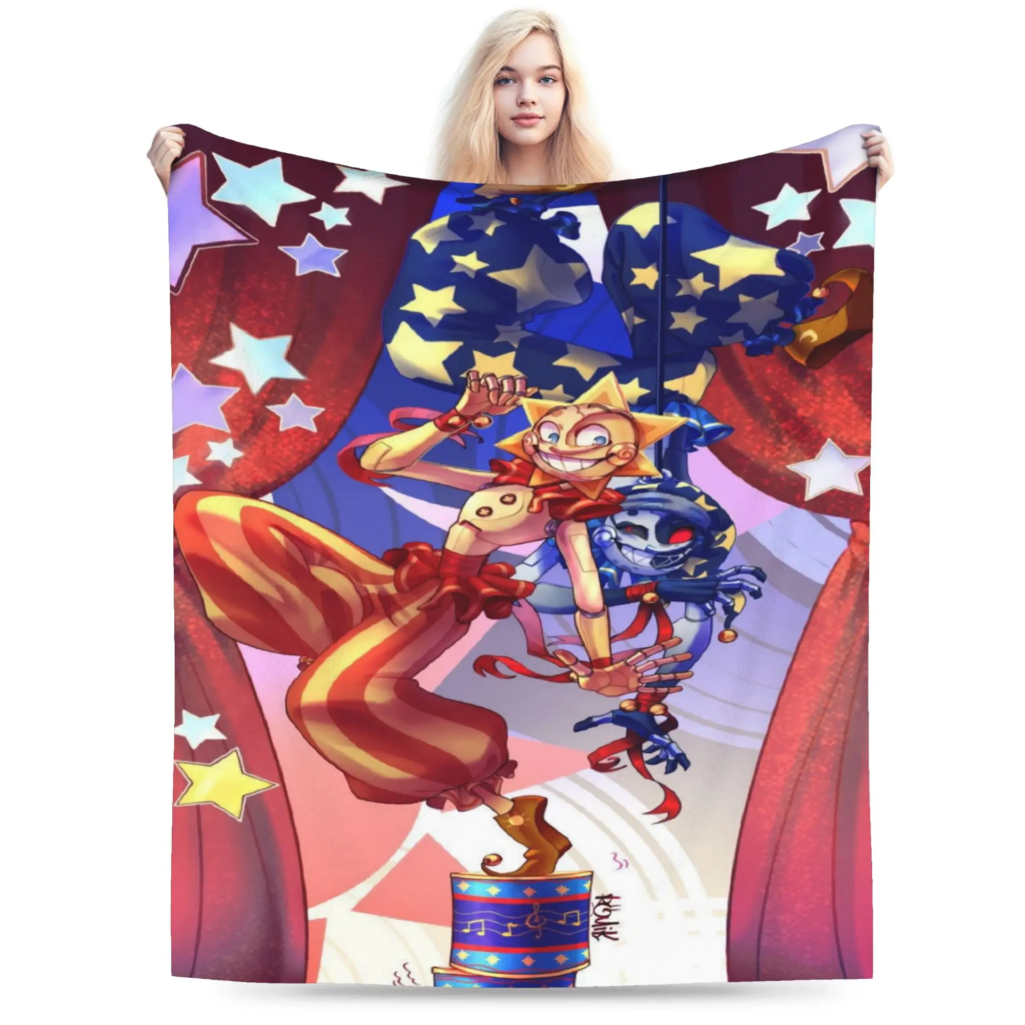Comfort Sundrop And Moondrop fnaf Blanket Merch Bed Decorative  Blanket Throw Ultra-Soft Flannel for Couch