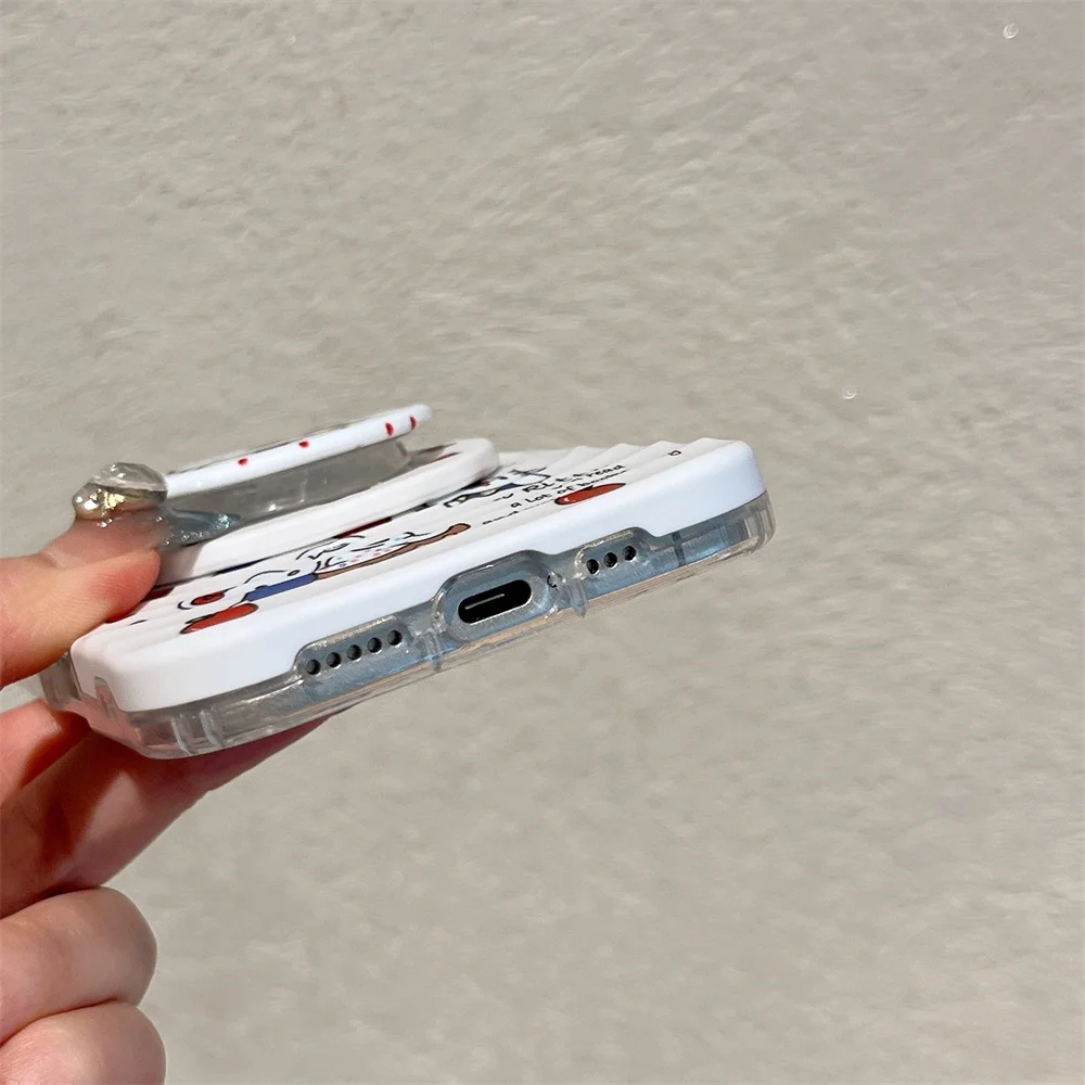 Custodia per telefono con supporto magnetico Wave Cute Hello Kitty per iPhone 13 14 15 16Promax 15Pro Custodia protettiva antiurto in silicone per cartoni animati