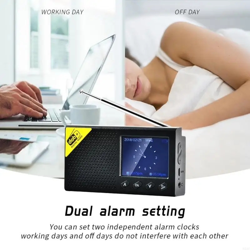 95af 2.4inch LCD Display Portable Radio Digital Radio DAB/DAB+ & FM Receiver