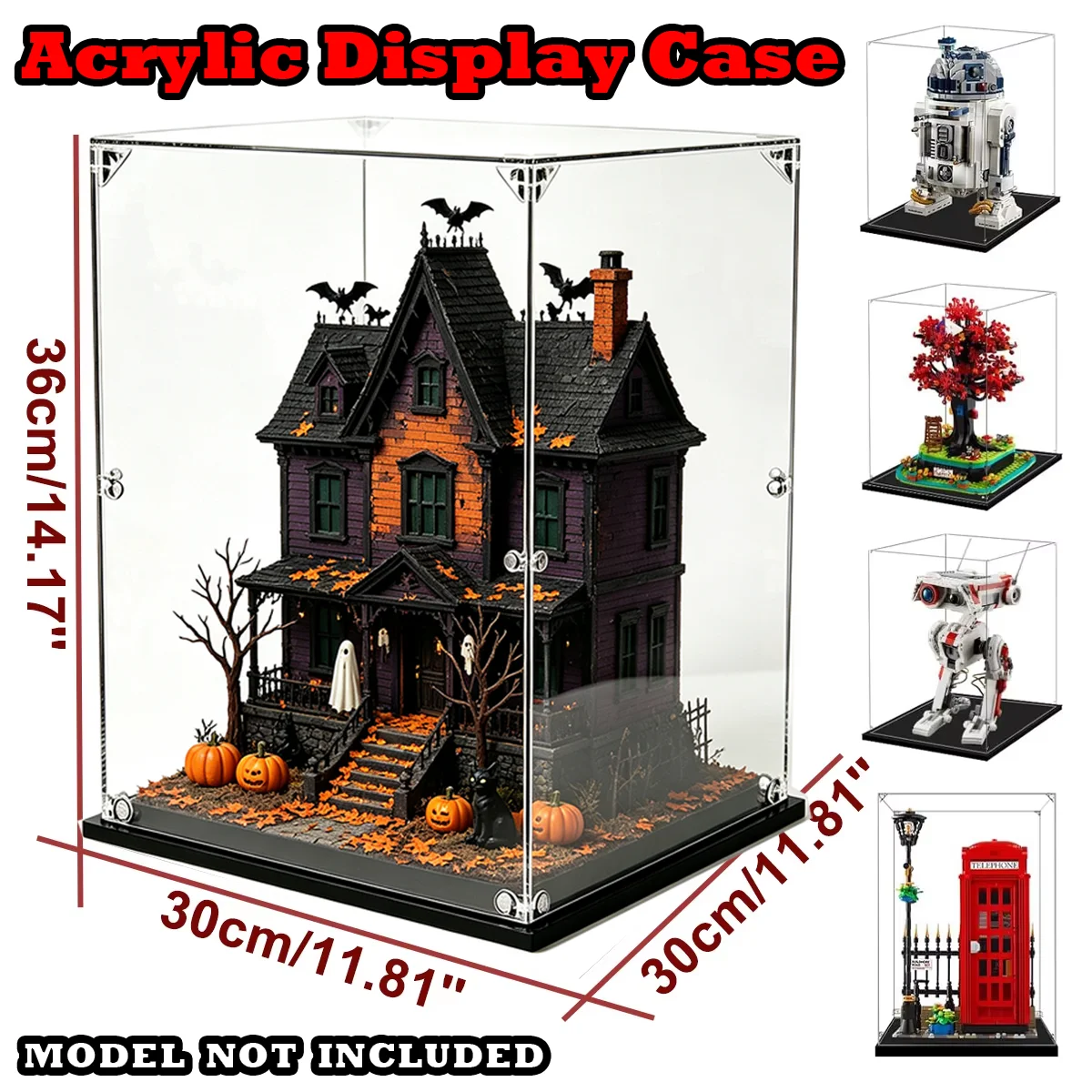 Image of Kristallklarer Acryl-Display-Würfel - Minimalistisch Perfekt für Lego, Trophäen, Bälle & Actionfiguren