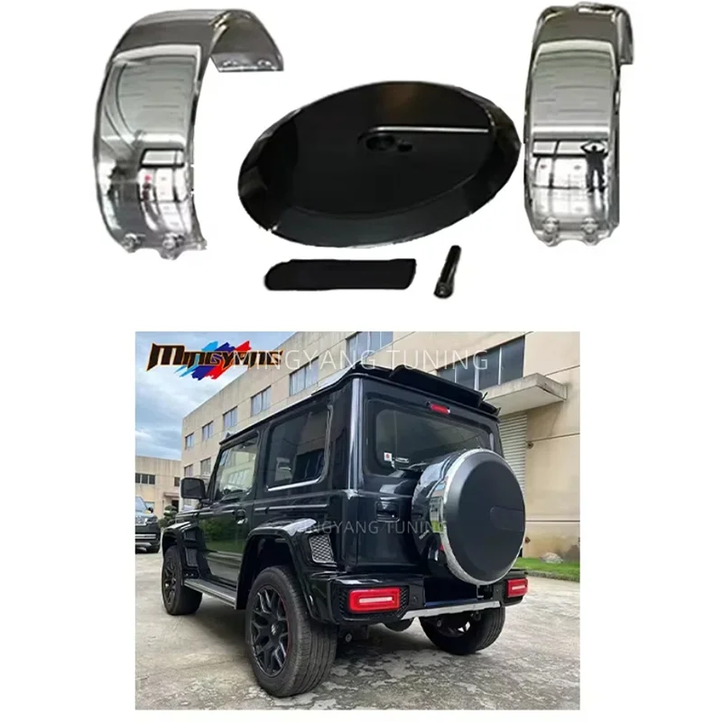 

High Quality 3 Door 5 Door Chrome Car Spare Tyre Wheel Cover for Suzuki Jimny Jb74 Upgrade to B Design Spare Tire Cover
