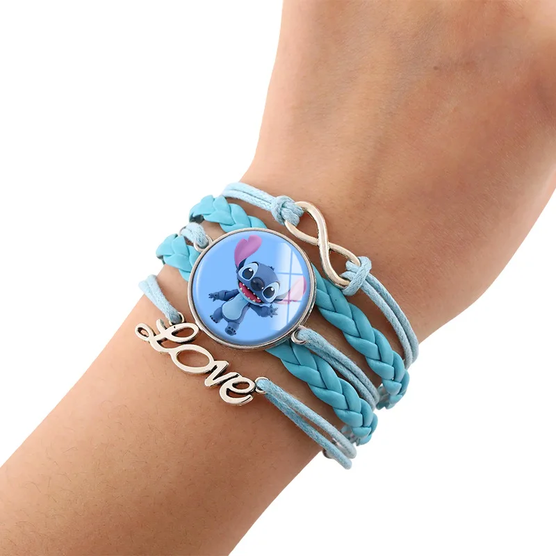 Anime Film Lilo & Stitch gewebtes mehrschichtiges Armband Cartoon Charakter Stitch Zubehör Armband Herren- und Damenarmband Geschenk