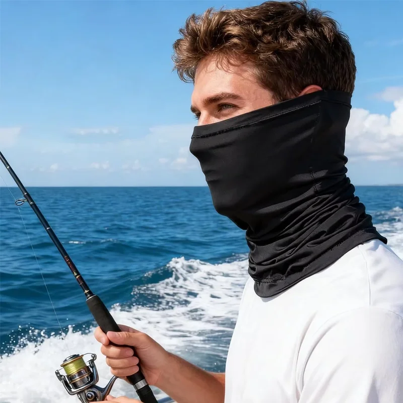 Cycling Face Mask Absorb Sweat Breathable Fishing Training Sport UV Face Scarf Neck Gaiter Summer Face Bandana