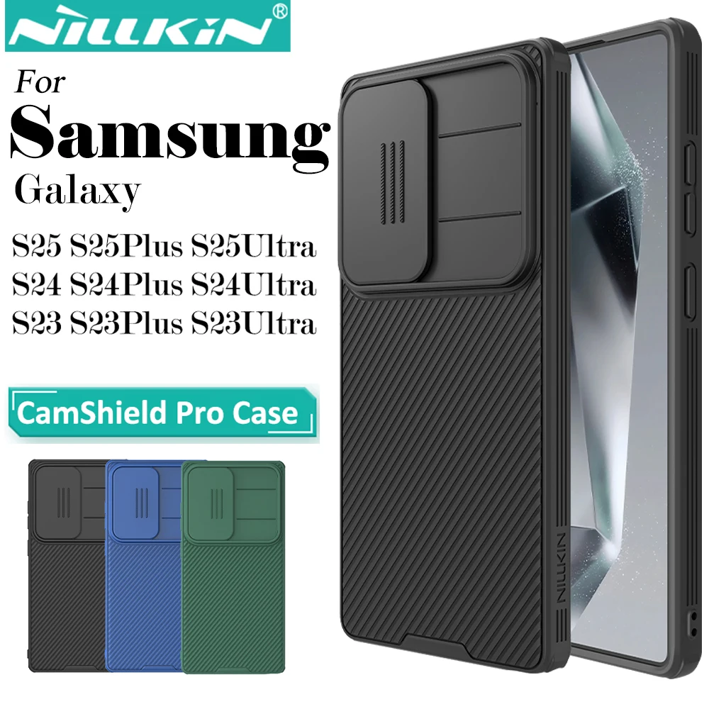 Nillkin for Samsung Galaxy S25 Ultra S25+ S25 Plus S24 Ultra S23 Ultra CamShield Pro Case with Slide Camera Cover Protector