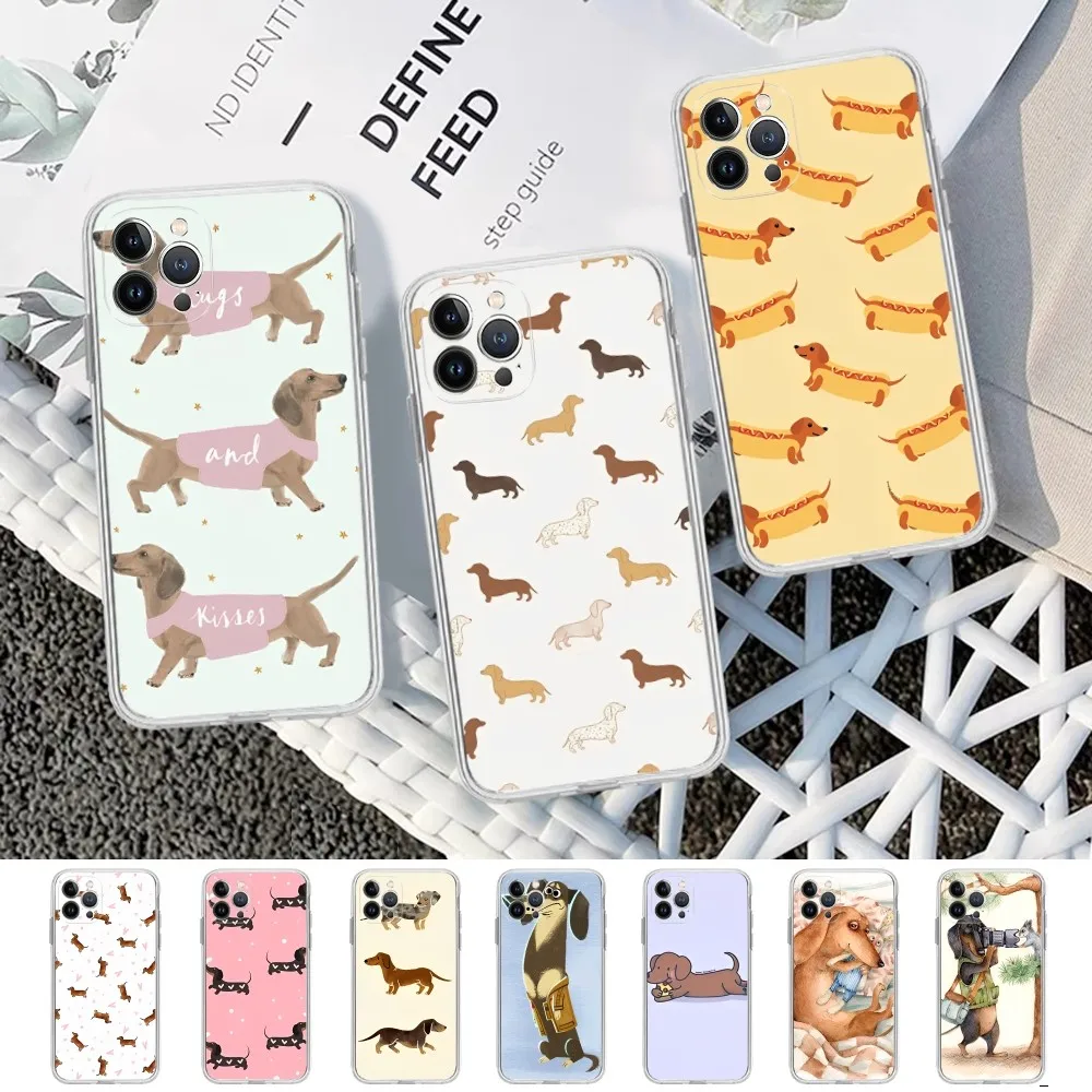 Dachshund Dog Phone Case For iPhone 14 11 12 13 Mini Pro XS Max Cover 6 7 8 Plus X XR SE 2020 Funda Shell