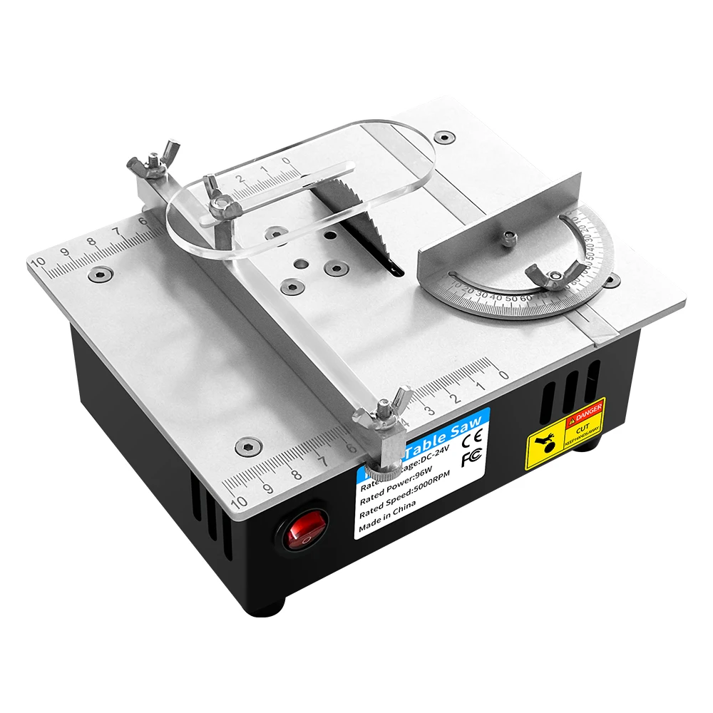 

DC24V Household Miniature Woodworking Table Saw Electric Multi-Function Precision Dust-Proof Decoration Cutting Machine