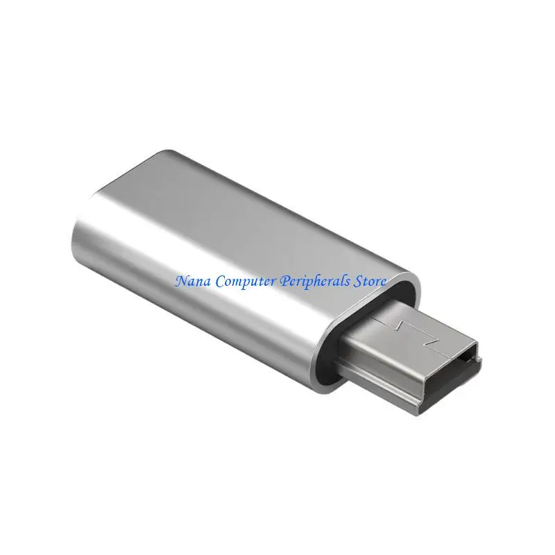 F68C 미니 USB에서 USB C ADAPTER 타입 C 암에서 미니 USB 남성 컨버터 충전 어댑터 480mbps 노트북 전화 노트북