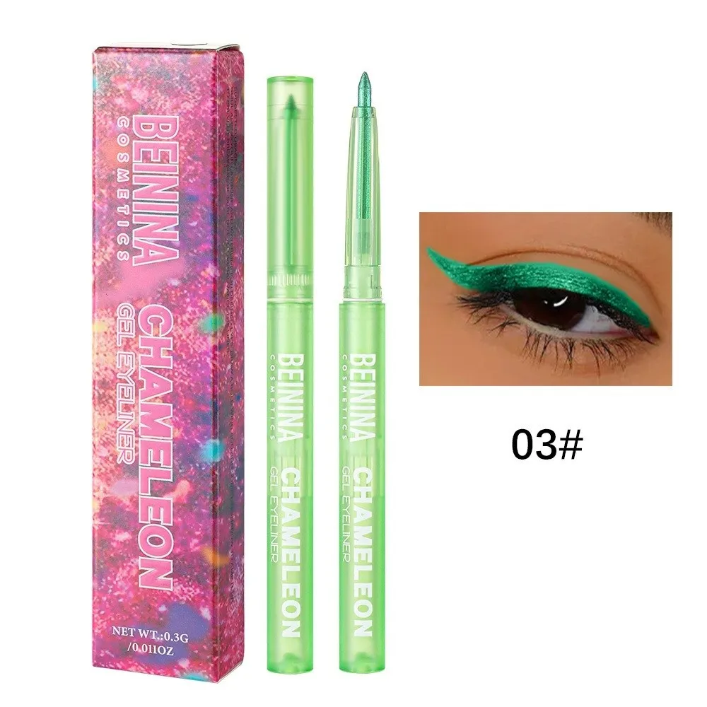 Shiny Chameleon Eyeliner Gel Pen Long-lasting Waterproof Eye Makeup Pen Easy To Apply Smudge-proof Eyeliner Professional Makeup