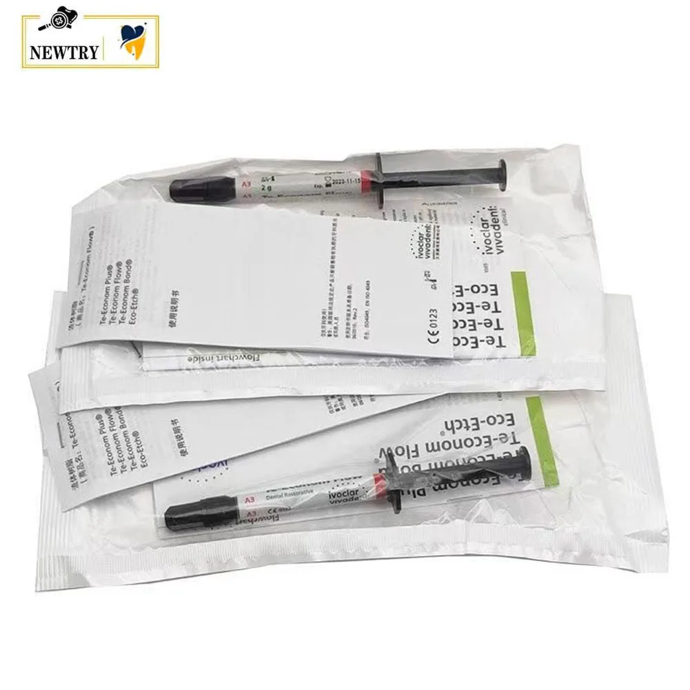 Resina Compuesta Dental Ivoclar Te-Econom Flow, 2g/paquete, Material Fluido de Fotocurado para Restauraciones Anteriores y Posteriores, A2/A3