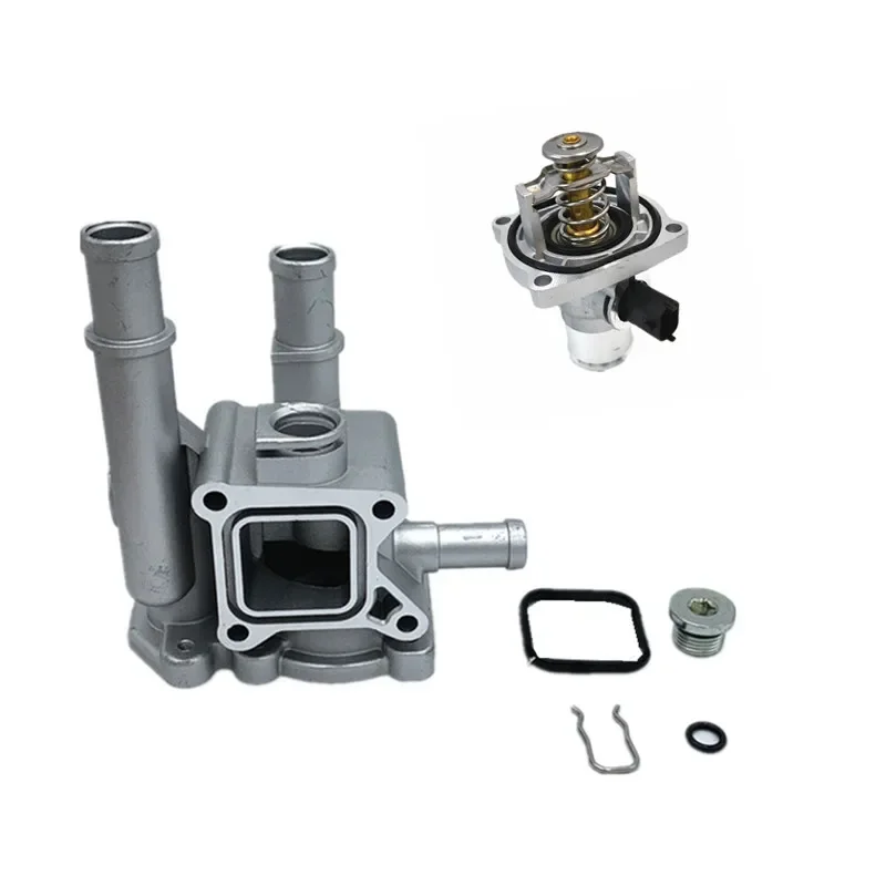 Engine Coolant Thermostat and Aluminum Housing For Opel Astra Zafira Signum Vectra For Chevrolet Aveo Cruze 96984103 96984104