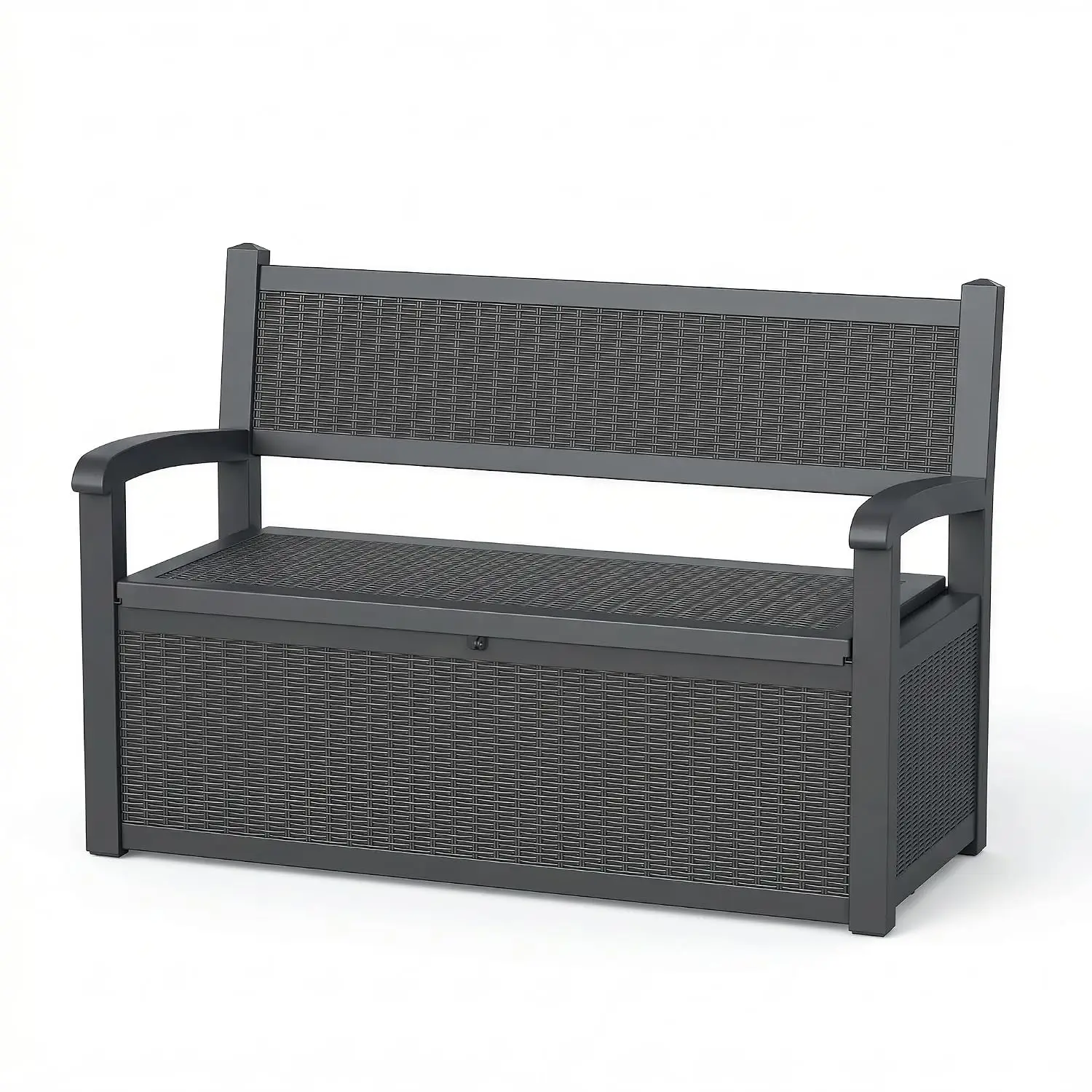 Lockable 75 Gallon Storage Bench Deck Box Outdoor Indoor All-Weather Seating Hidden Storage Garden Pool Patio, Customized