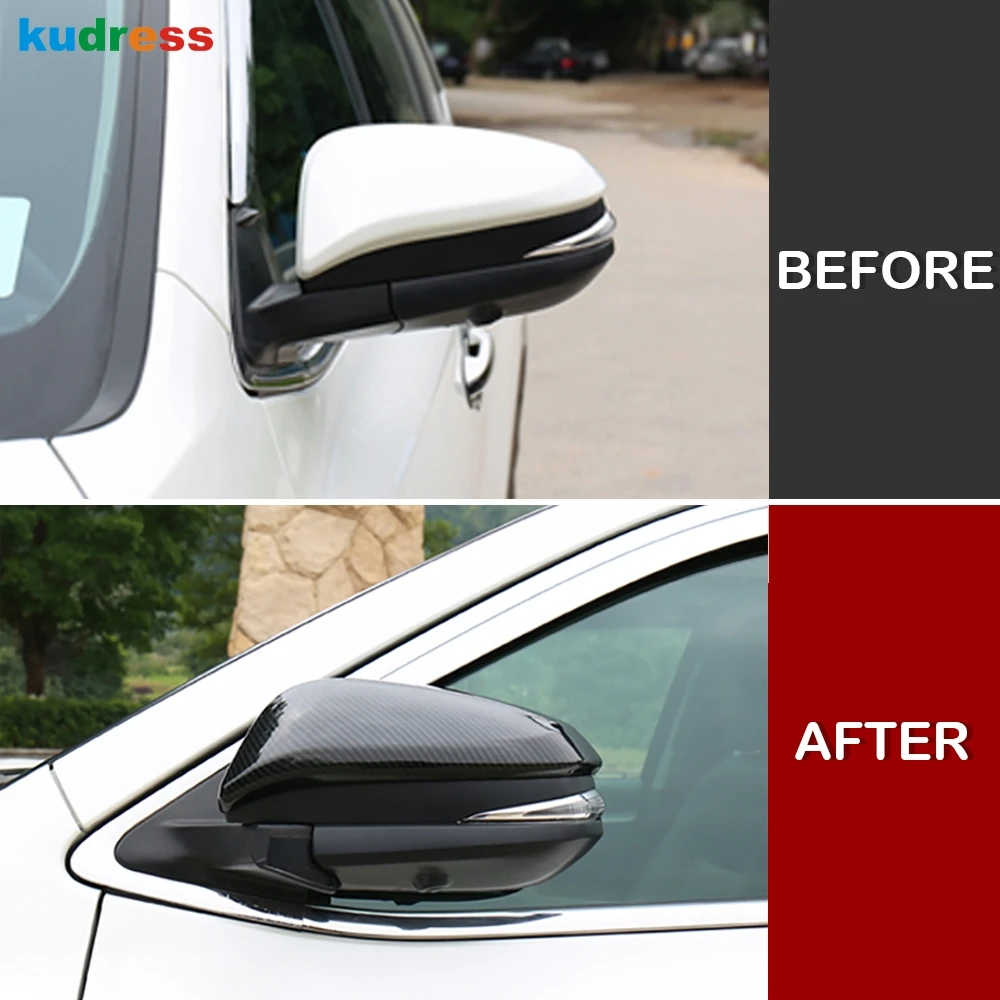 

For Toyota Highlander 2015 2016 2017 2018 2019 Carbon Fiber Car Rearview Mirror Cover Trim Side Wing Mirrors Cap Accessories