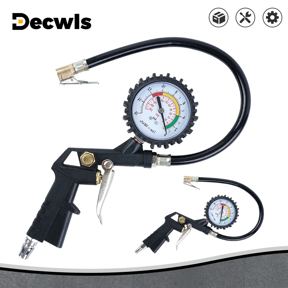 3 In 1 Professional Car Tire Pressure Gun, 0-16Bar/0-220Psi, Home Pneumatic Tool, Optional EU/JP Interface, Suitable For Tires