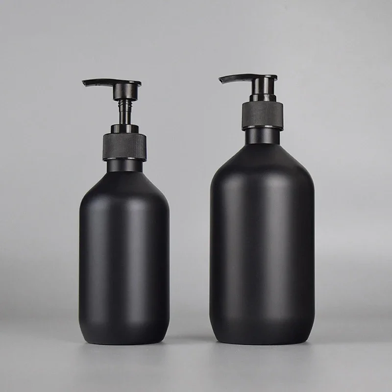 

300/500ML Plastic Pump Bottles Shampoo Conditioner Body Wash Soap Dispenser Refillable Lotion Containers for Bathroom Soap dish