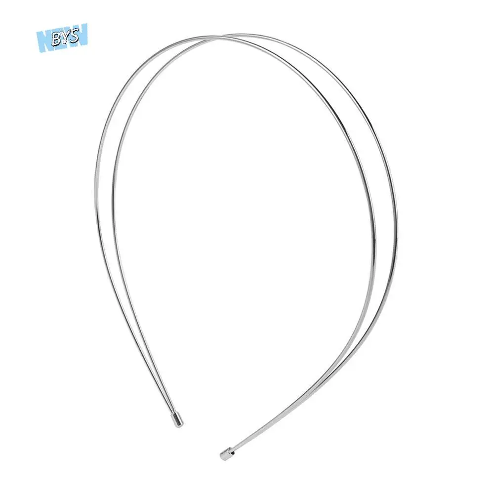 

Hair Accessories Alloy Double Root Hair Bands Silver Waterproof Retro Gold Head Hoop Headdress Simple Metal Hair Hoop Girls