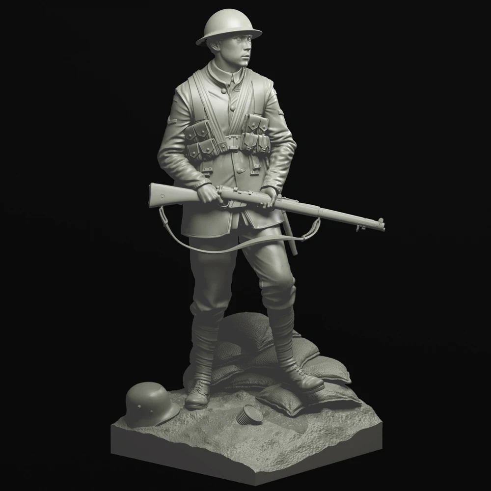 Figurine Buste Résine 1/10 – Soldat Des Forces Spéciales Britanniques – Maquette à Peindre Et Monter – WWII