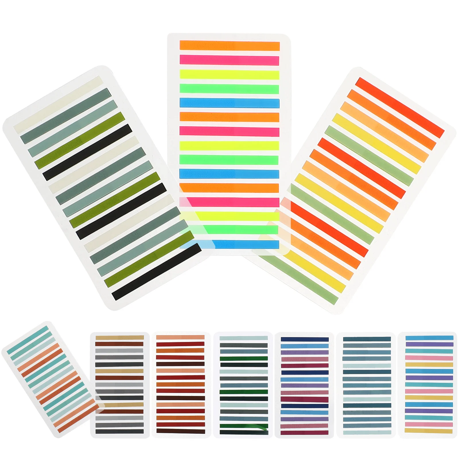 

10pcs Colored Reading Strips Lightweight Highlight Bookmarks For Reading Practice Sentence Markers Sticky Index