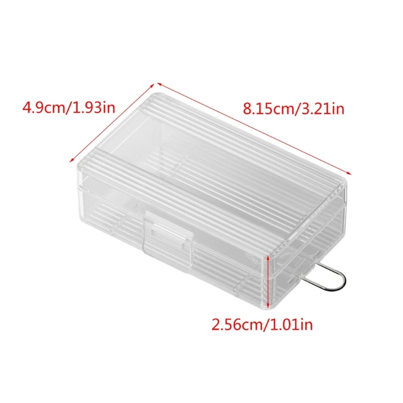 2 Slot 21700 Battery Storage Case Plastic Battery Container For 2pc 21700 Batteries Clear Battery Protective Case