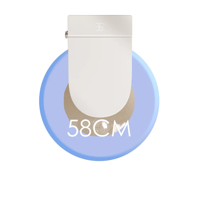 Wall-Mounted Smart Toilet with Inbuilt Tank Watermark Elongated Bowl Remote Control & Seat Heating Gravity Flushing