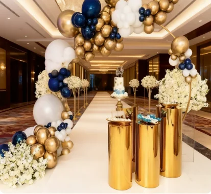 

4 шт./компл.) Необычный стиль украшения мероприятия золото из нержавеющей стали круглый свадебный фон плинтус подставка qq162