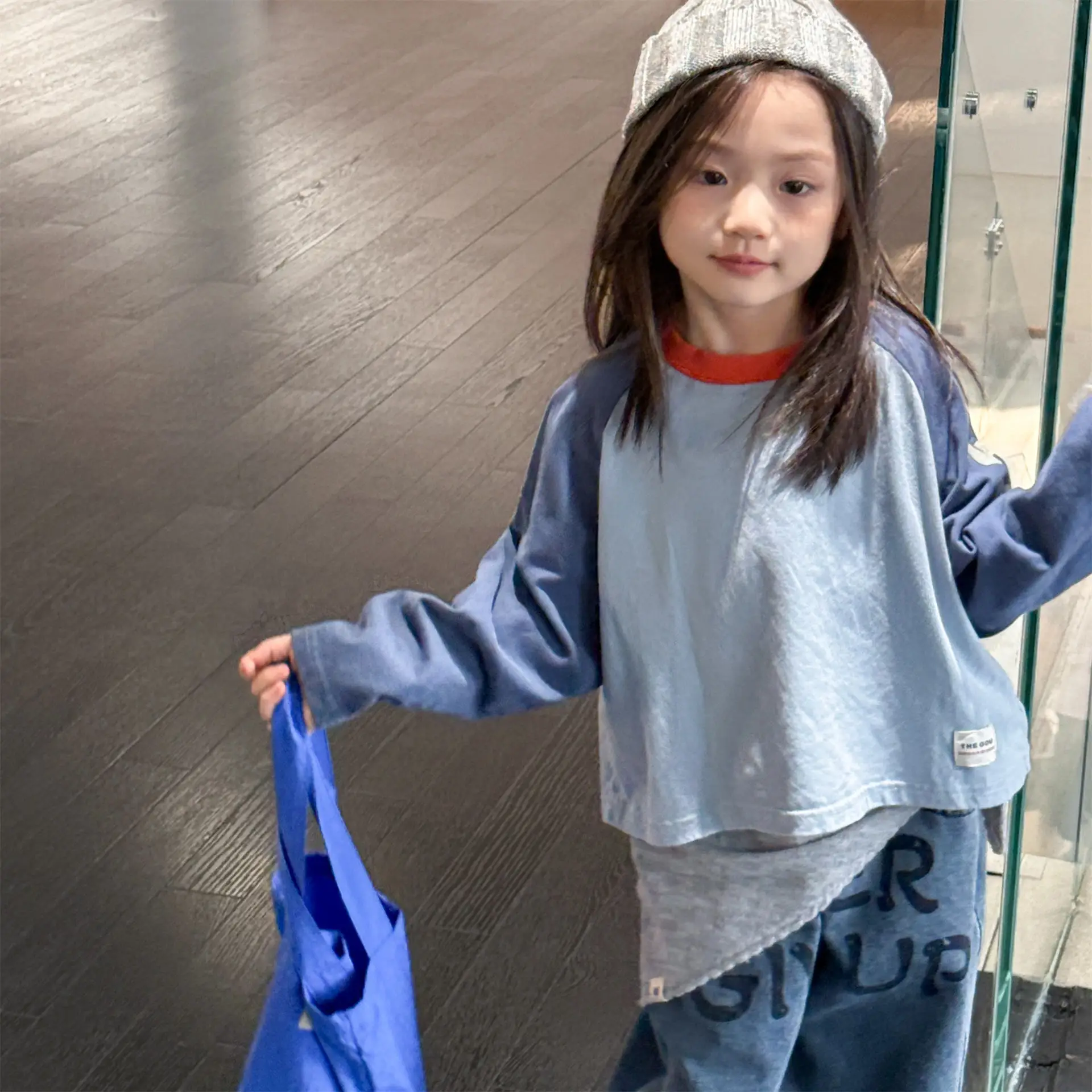 

2025 Autumn New Children Long Sleeve T Shirts Cotton Boys Girls Loose Letter Tee Baby Casual Patchwork Tops Kids Toddler Clothes