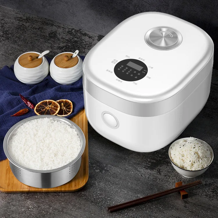 110V/220V Household 4L Smart Rice Soup Separation Rice Cooker and Porridge Cooker Flat Electric Grill Pot Home Appliance Wok