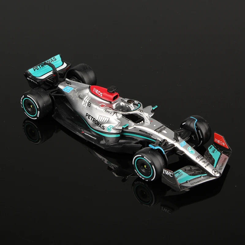 Bburago 1:43 Mercedes F1 W13 Alloy Car Model 2022 #44 Lewis Hamilton #63 George Russell Vehicle Die-cast Formula Racing Toy