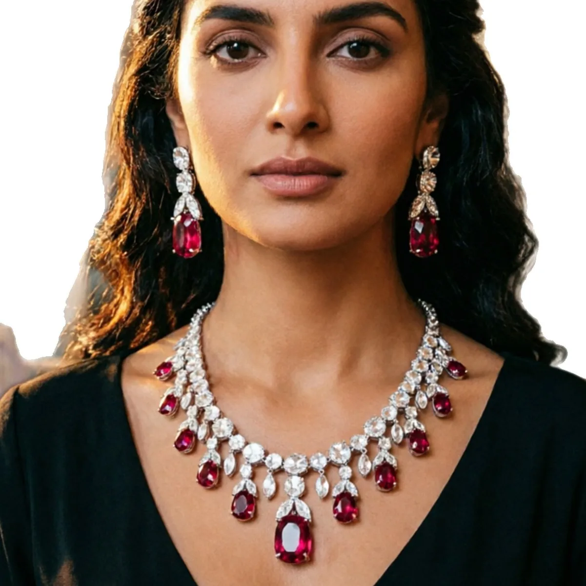 light-luxury-full-diamond-tassel-jewelry-set-cubic-zirconia-necklace-earrings-bridal-engagement-evening-party-gift
