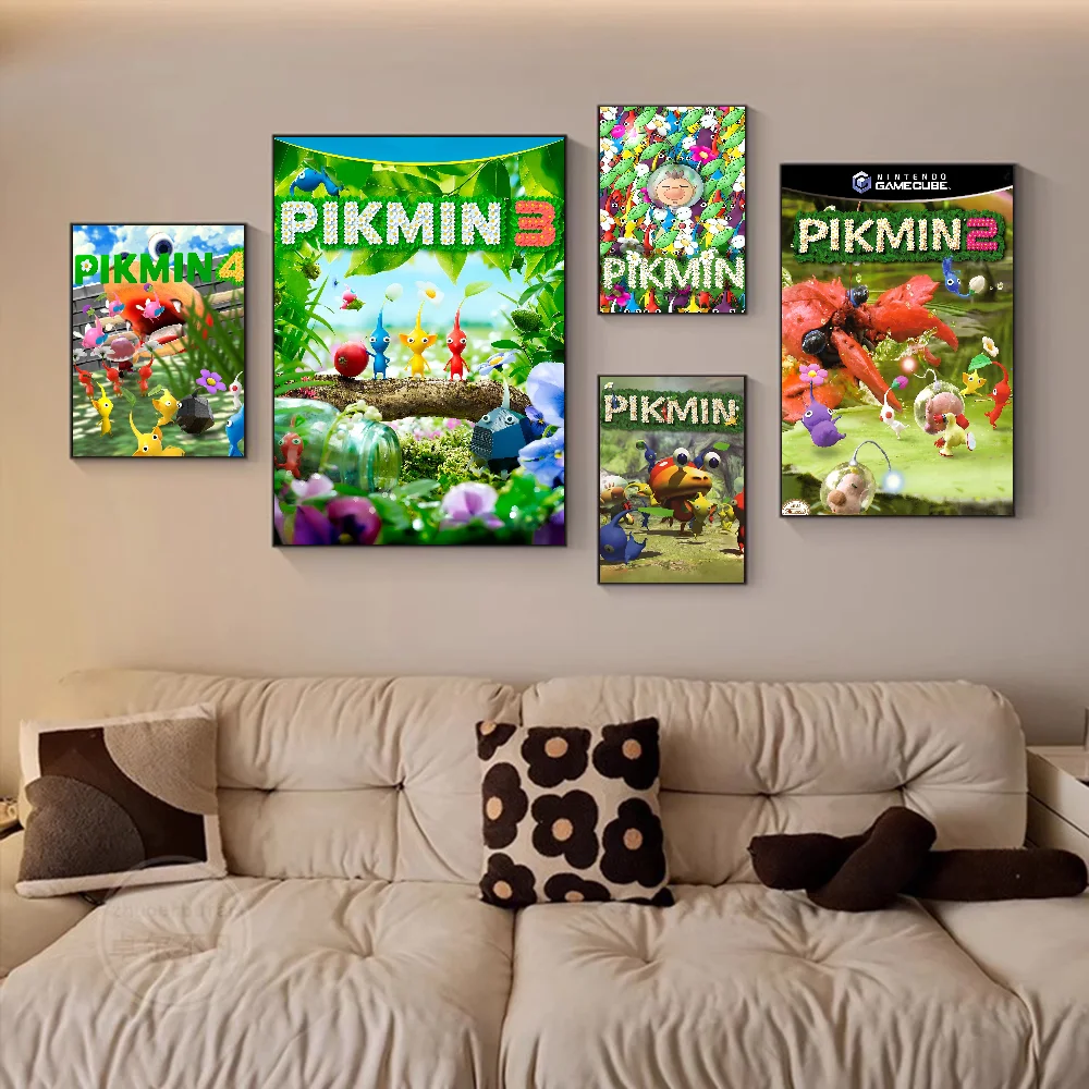 

Game P-Pikmin Classic Movie Posters HD Quality Poster Wall Art Painting Study Nordic Home Decor