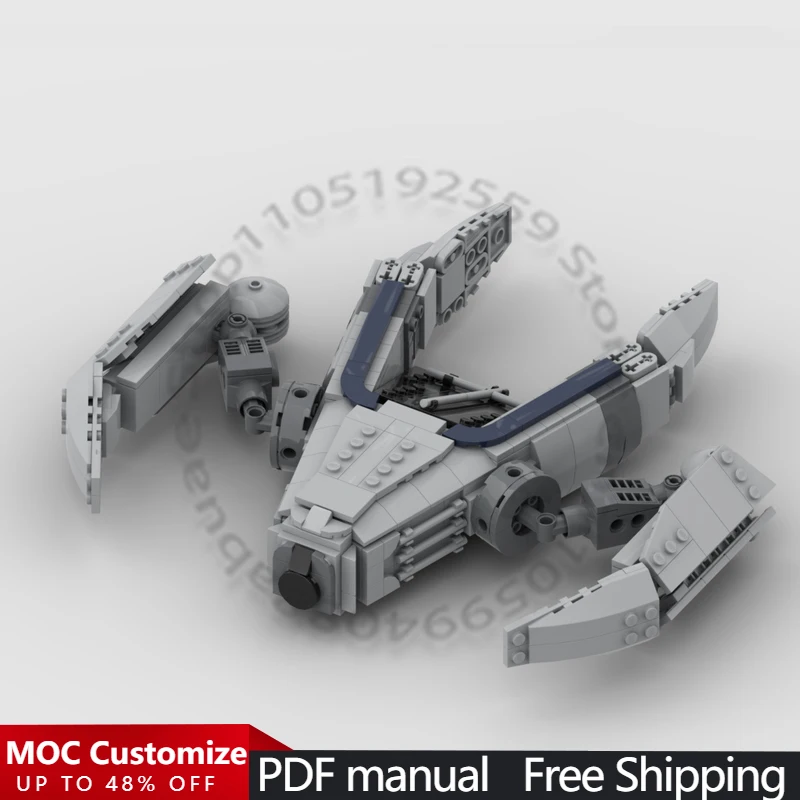 

Набор для сборки модели звездолета-истребителя из 524 деталей, модульный конструктор MOC, популярная игрушка для детей, подарок на Рождество