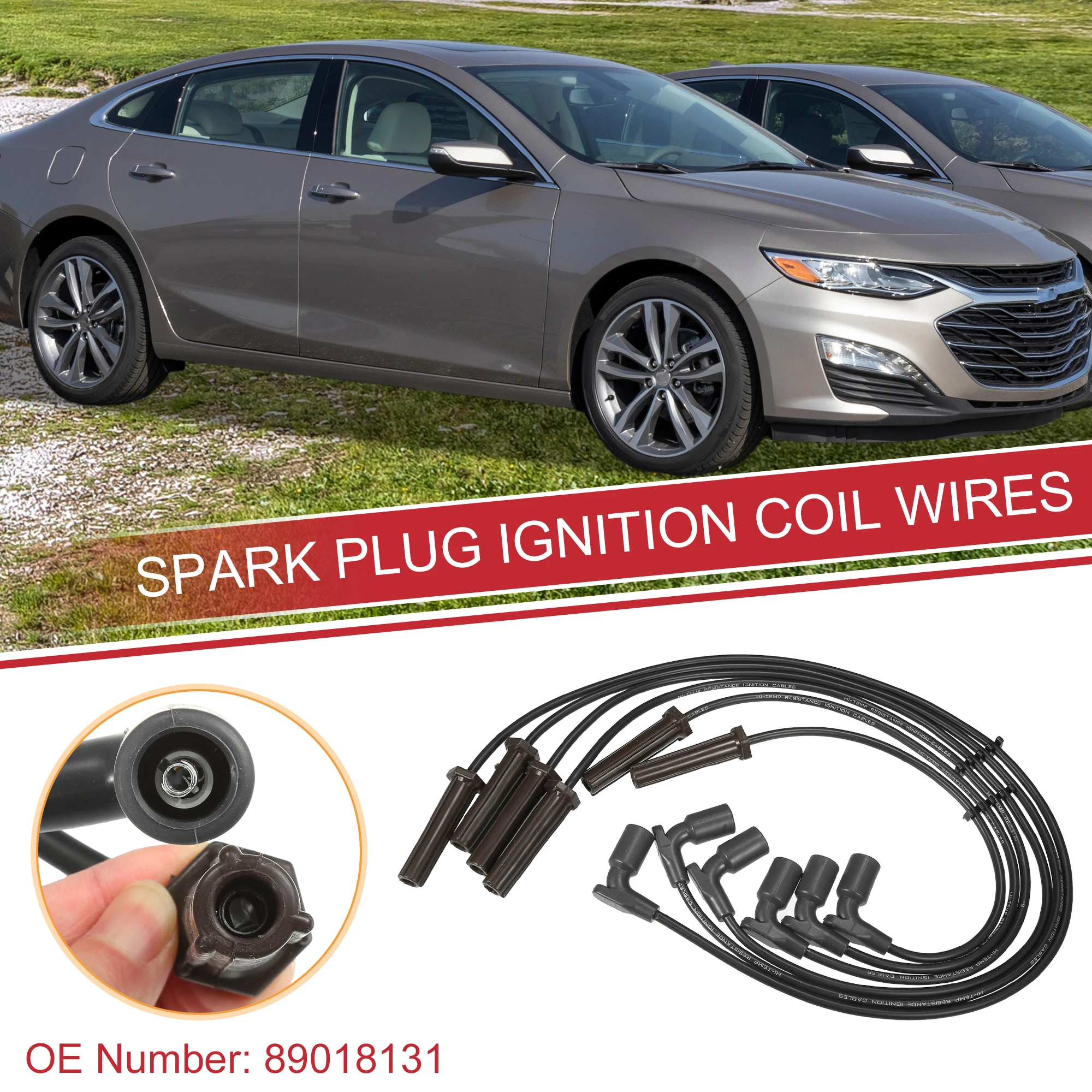 UXCELL 6 шт. автомобильные провода катушки свечи зажигания кабель жгута катушки зажигания 7 мм для Chevrolet Equinox Malibu Uplander 3,4 л 3,5 л 89018131