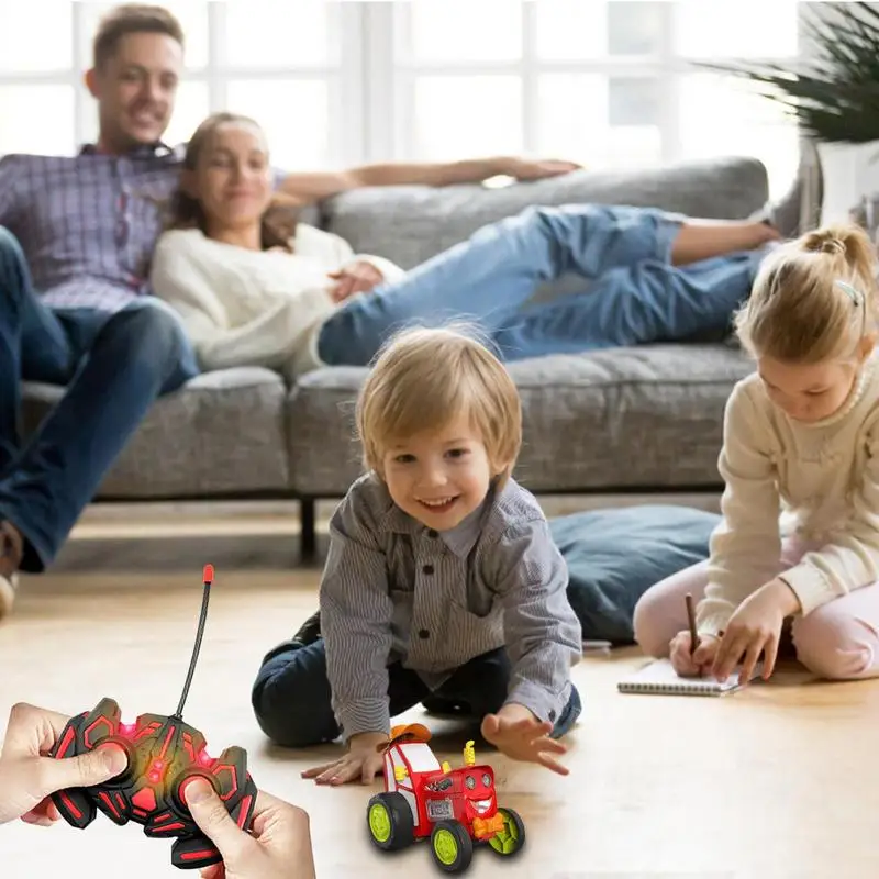 Luces de coche de salto loco, vehículo de salto loco, coches acrobáticos con Control remoto, caminata, camión Rc vertical, juguetes divertidos para niños