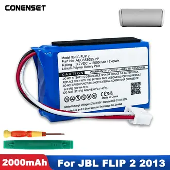 Náhradní baterie 3,7 V AEC653055-2P pro Bluetooth reproduktor JBL Flip 2 2013 Flip II, zkontrolujte, zda je konektor 3vodičový. 12 nejlepší prodej Baterie pro JBL Flip 3 - №10