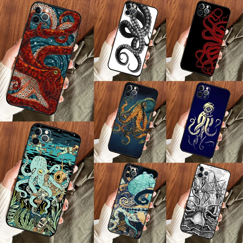 

Чехол Marine Life Ocean Octopus для Huawei Nova Y91 Y61 Y73 Y72 Y90 Y70 Y60 12s 12i 11i 8i 9 10 SE P60 P30 Pro P40 Lite