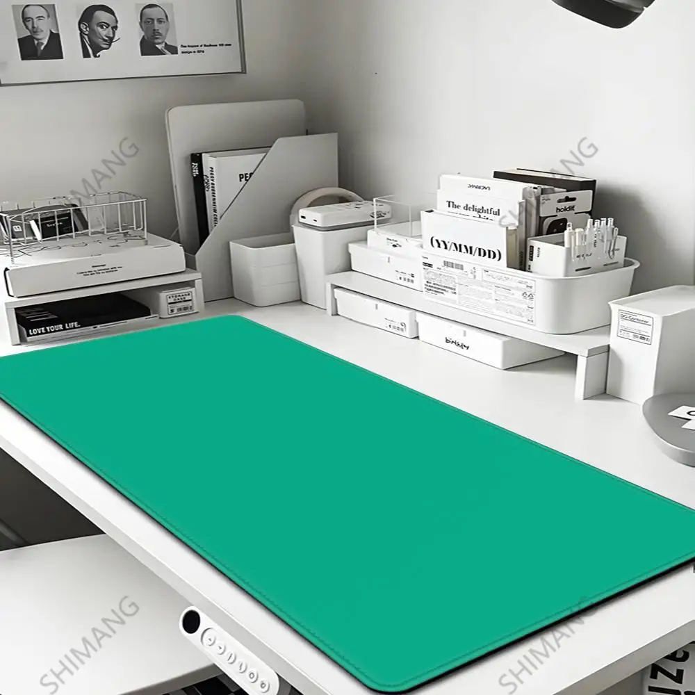 

Solid green gaming mousepad large simple gaming keyboard mouse pad laptop carpet table pads extended gamer anti-slip desk mats
