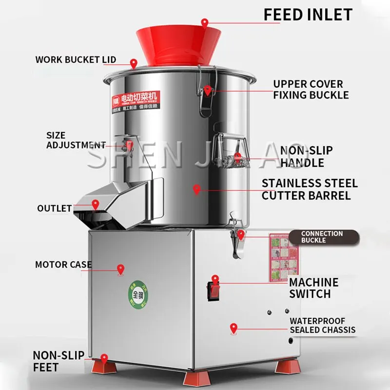 Multi-função cortador de alimentos máquina de corte de legumes elétrico chili carne vegetal máquina de enchimento chopper cortador de alho 120 kg/h