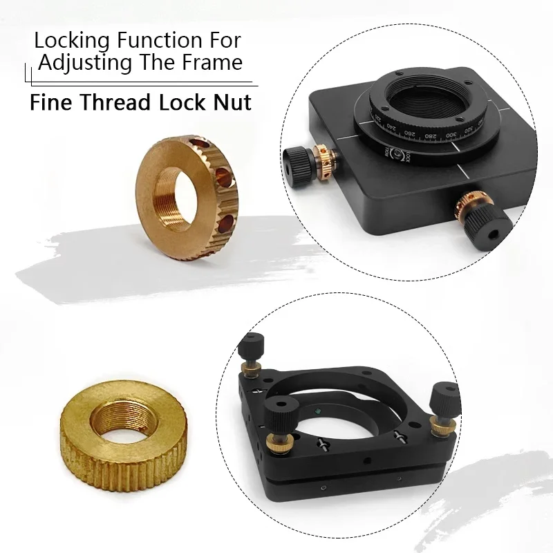 

Fine Tooth Locking Nut M4x0.25/M6x0.25 Precision Accessory Copper Material For Optical Laboratory Pitch Adjustment Frame