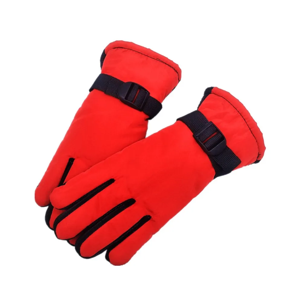 Gants de cyclisme épais pour enfants, accessoires de ski, chauds, moyens, mignons, propres, noirs, roses, hiver