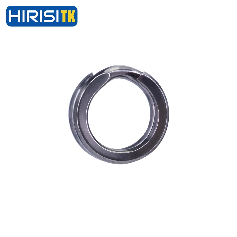 

HirisiTK Fishing Rings Stainless Steel Split Rings High Quality Strengthen Solid Ring Lure Connecting Ring Fishing Accessories