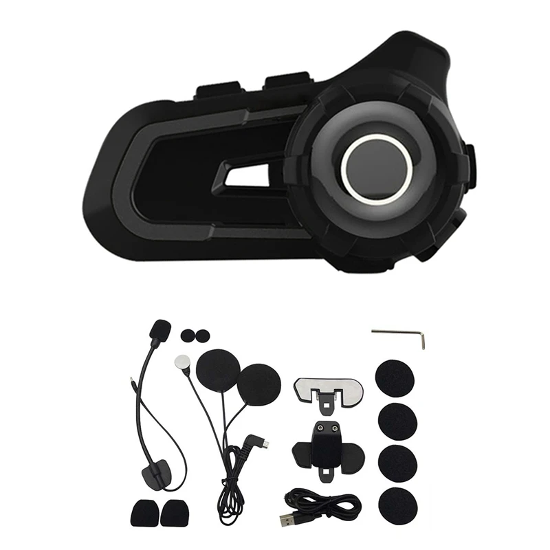 

S2 Motorcycle Ski Helmet Bluetooth Headset BT5.1 CVC Noise Reduction Double Intercom Riding Wireless Call Headset