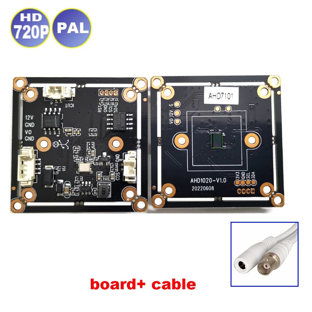 CCTV AHD Analog Coaxial Camera Module Board 720P 1.0MP One Piece BNC 12V Face Detect Security Surveillance Protection