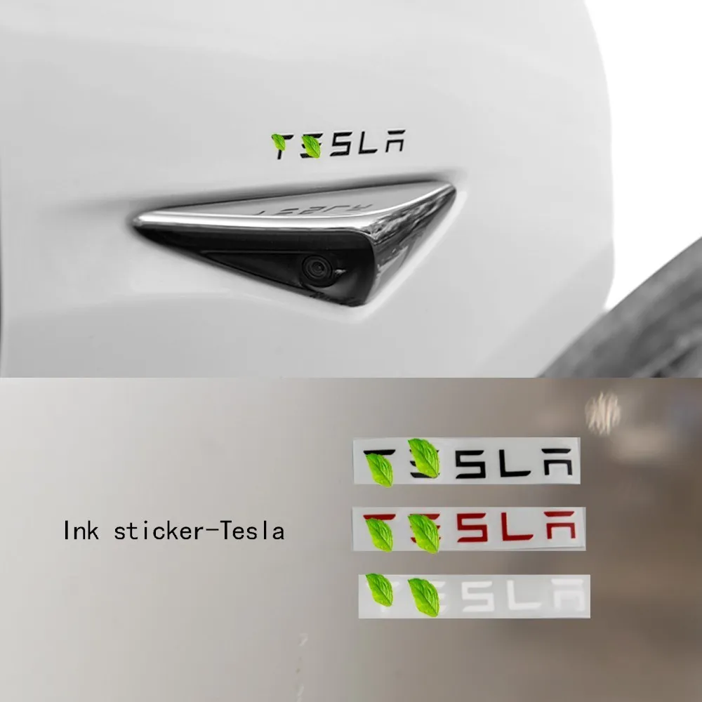 Iteslacom Inktletters Sticker Achterste Kofferbak Embleem Decor Sticker Anti-Dropping Voor Tesla Model 3 Y S X Auto-Accessoires