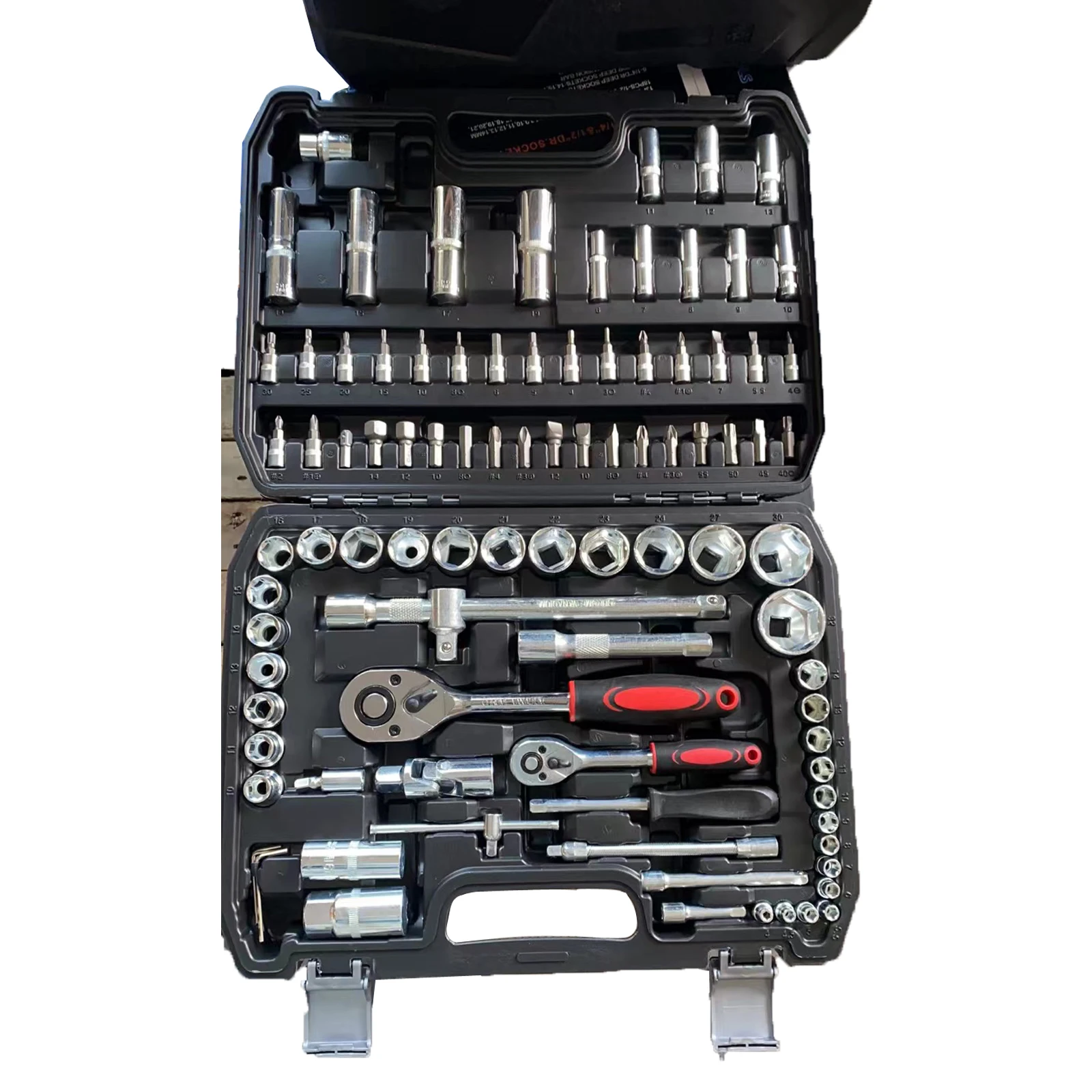 

Heavy Duty 94 Pcs Tools Set for Mechanics Long Socket Mars Ratchet Handle Bits Extension Bar Combined Repair Tool Kit Vde