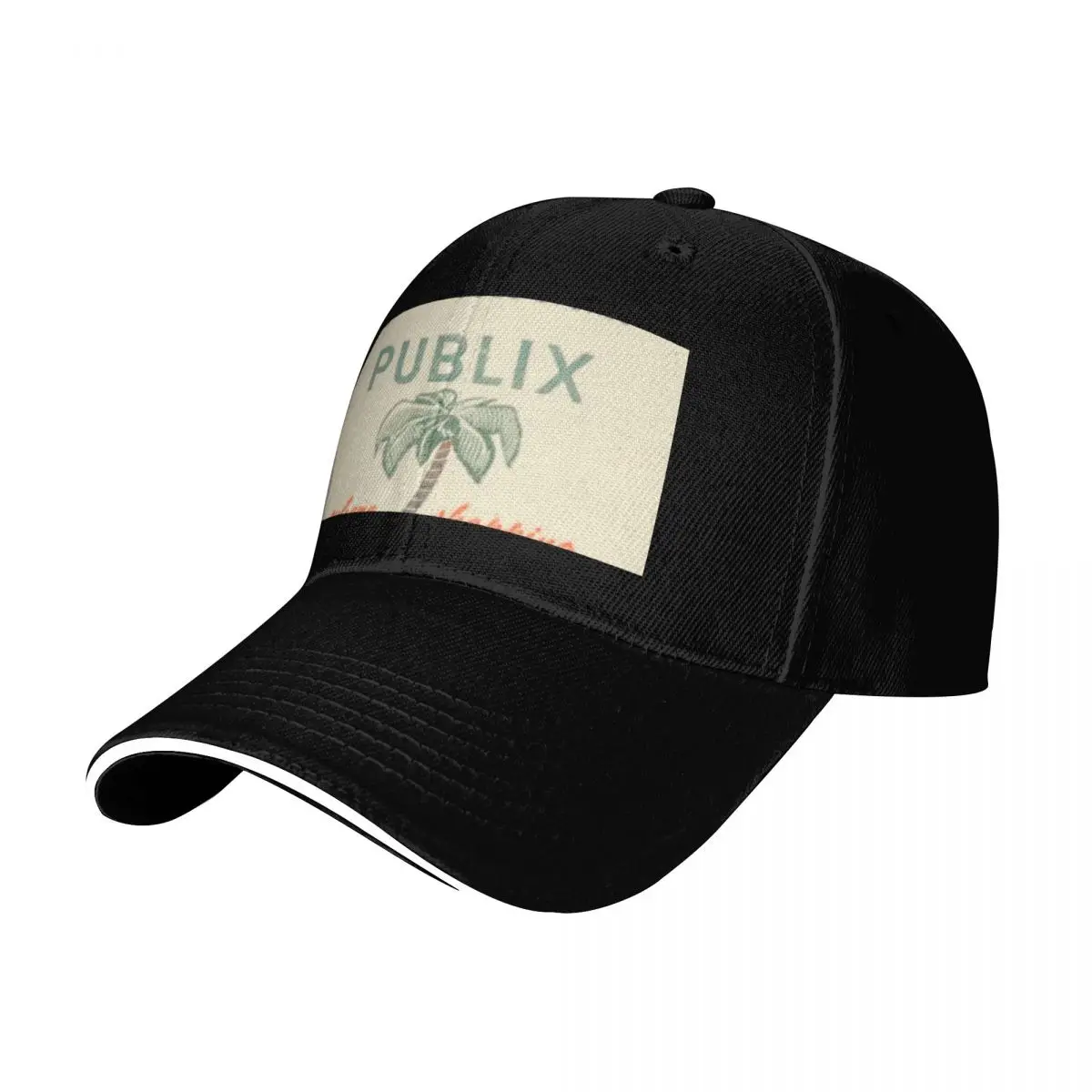 Publix Tee-Shirt Baseball Cap Moisture Wicking Quick Dry Curved Brim Classic Fit Low Profile Unstructured