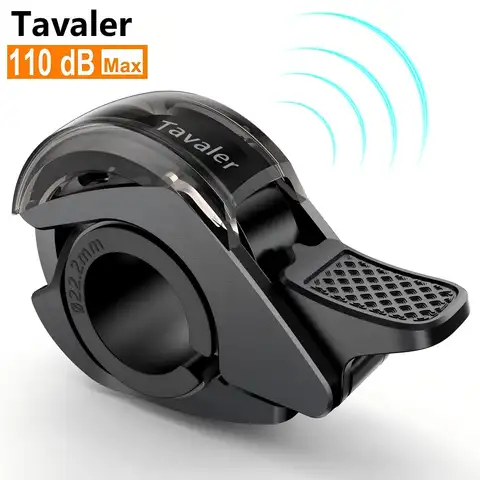 Tavaler New Upgrade Bicycle Bell 110dB Max Crisp PC Waterproof Anti-Slip Textured Safety Road Scooter MTB Outdoor Bike Accessory