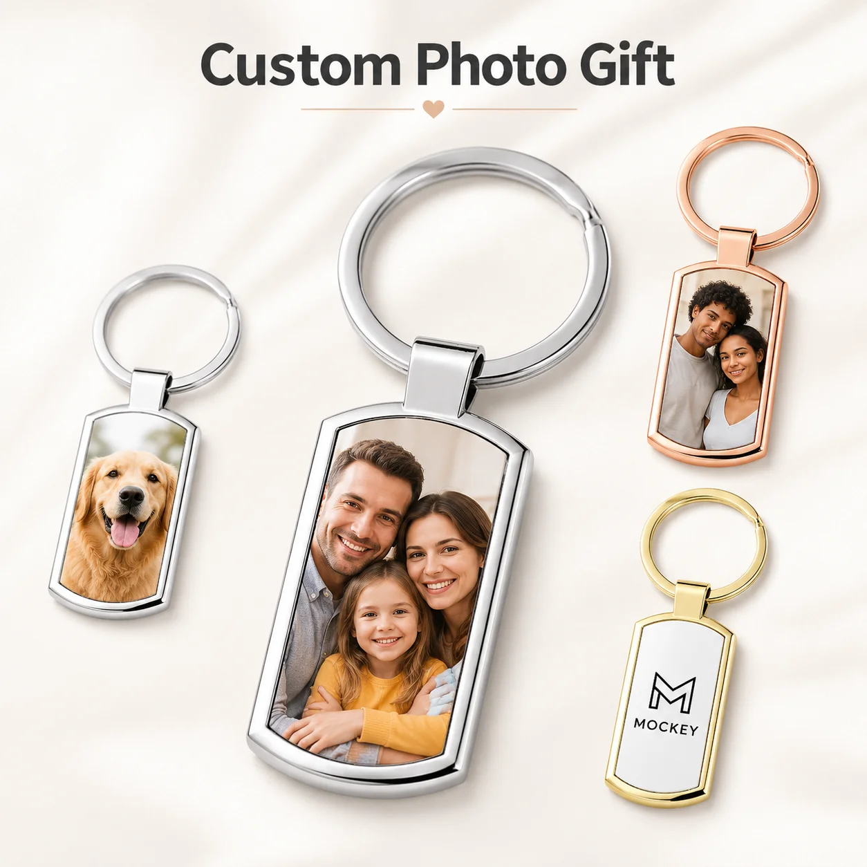 Personalized Photo Keychain Personalised Keyring Custom Picture DIY Keyring Graduation Gift Sister Friend Party Birthday Gift