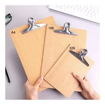 Thicken A4 A5 Wooden Clipboard for Student Writing Pad File Folder Board Clamp File Storage File Folder Fillet Design Office